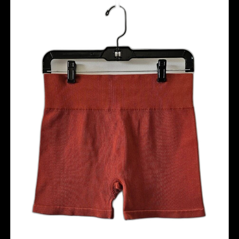 Gilly Hicks Women Red Rust Active Shortie Size L Stretch Nylon Polyester